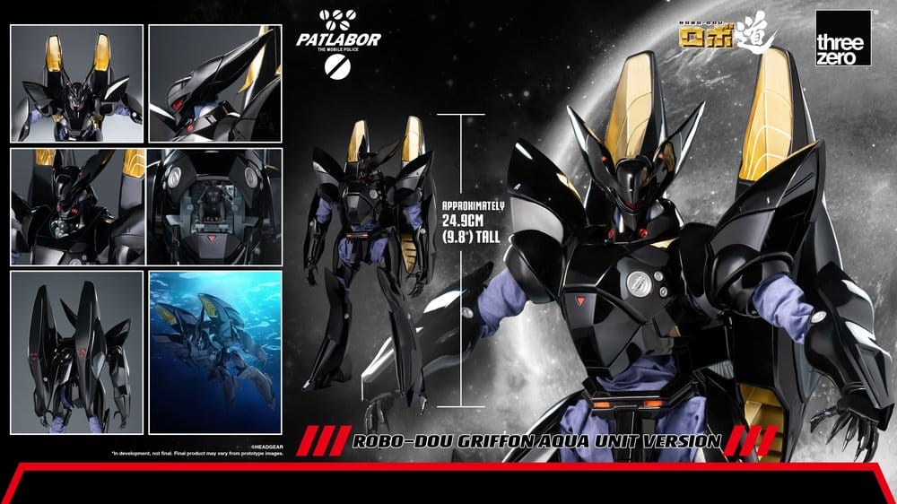 Mobile Police Patlabor Robo-Dou Actionfigur 1/35 Griffon Aqua Unit Version 25 cm Image 17
