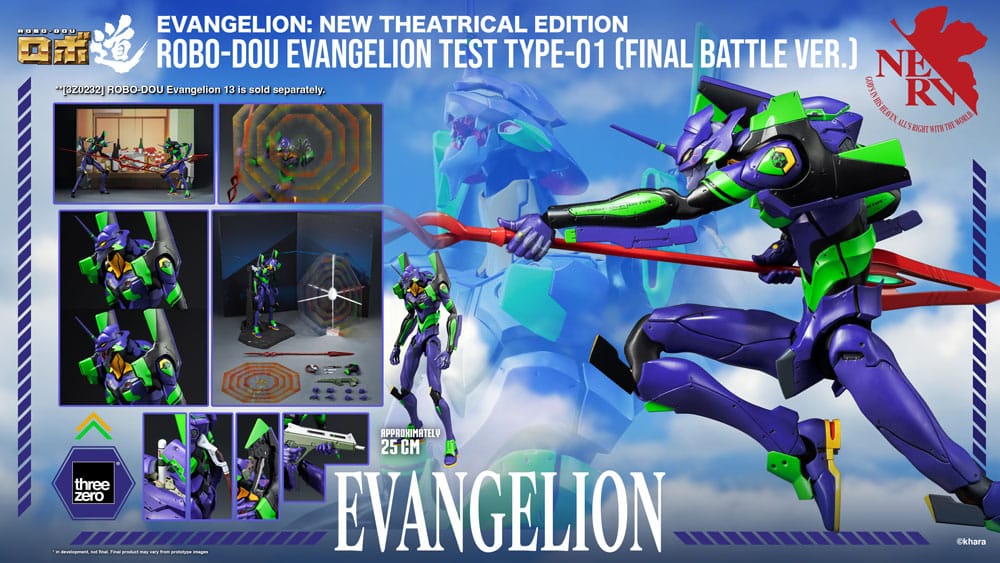 Evangelion: New Theatrical Edition Robo-Dou Actionfigur Evangelion Test Type - 01 Final Battle Version 25 cm Image 18