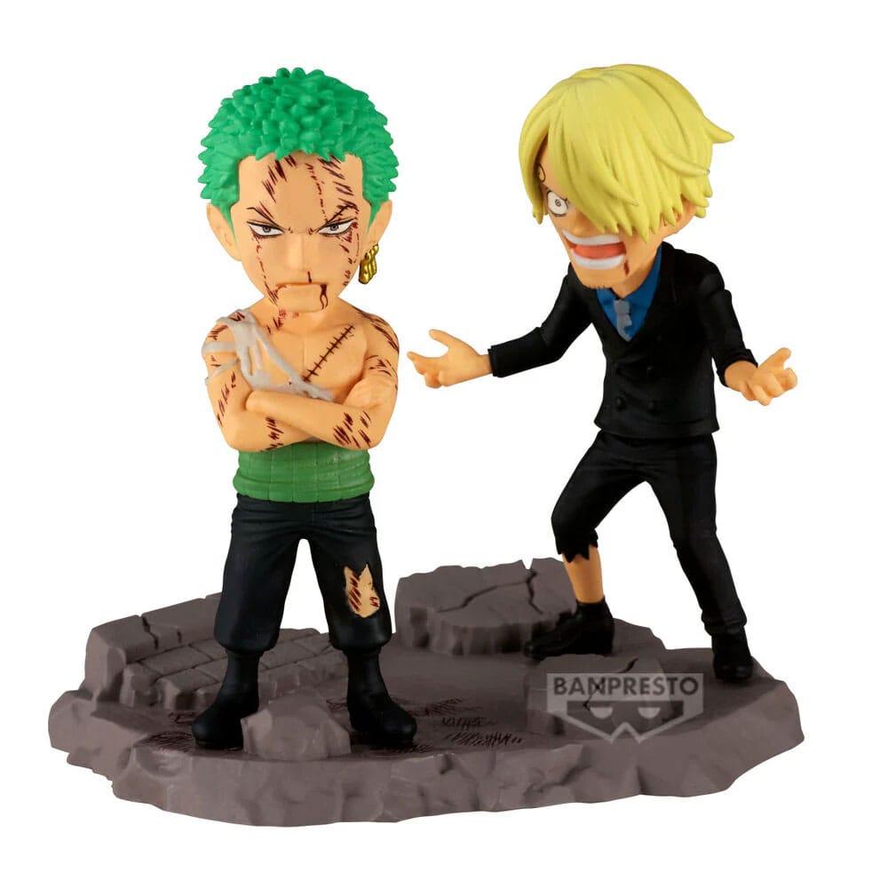 One Piece WCF Log Stories PVC Statue Roronoa Zoro & Sanji 8 cm Image