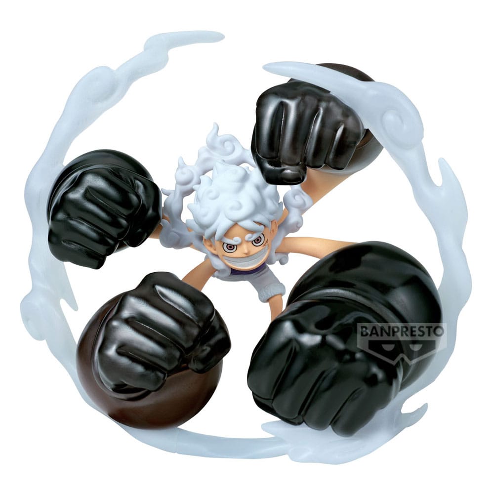 One Piece World Collectable Figure Special PVC Statue Monkey D. Luffy Gear5 Gum Dawn Gatling 12 cm Image 1