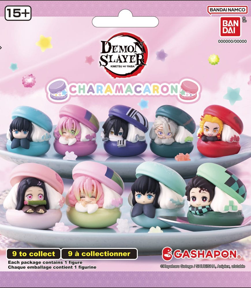 Demon Slayer Gashapon Blind Packs Minifiguren 4 cm Chara Macaron Display (24) Image