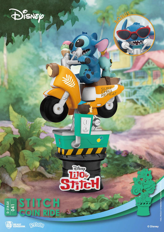 Disney D-Stage PVC Diorama Stitch Coin Ride 16 cm Image 2