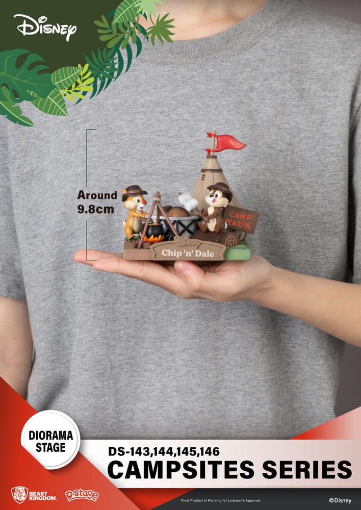 Disney D-Stage Campsite Series PVC Diorama Chip & Dale 10 cm Image 7