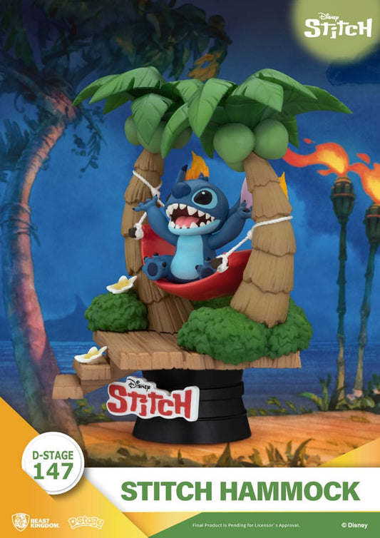 Lilo & Stitch D-Stage PVC Diorama Stitch Hammock 13 cm Image 2