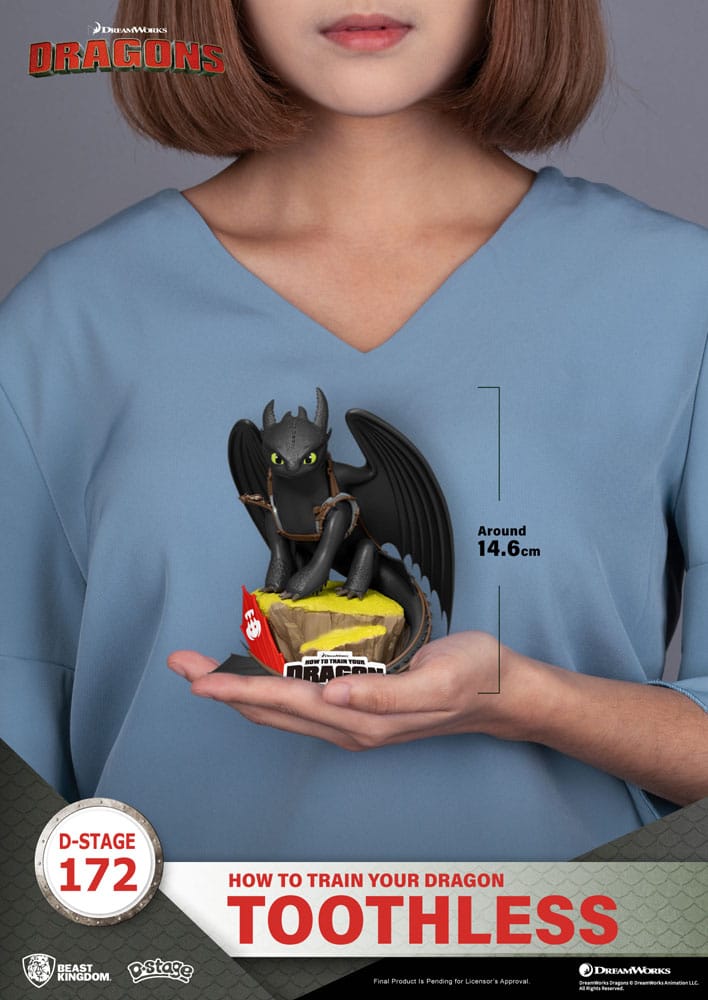 Drachenzähmen leicht gemacht D-Stage PVC Diorama Ohnezahn Statue 14 cm Image 7