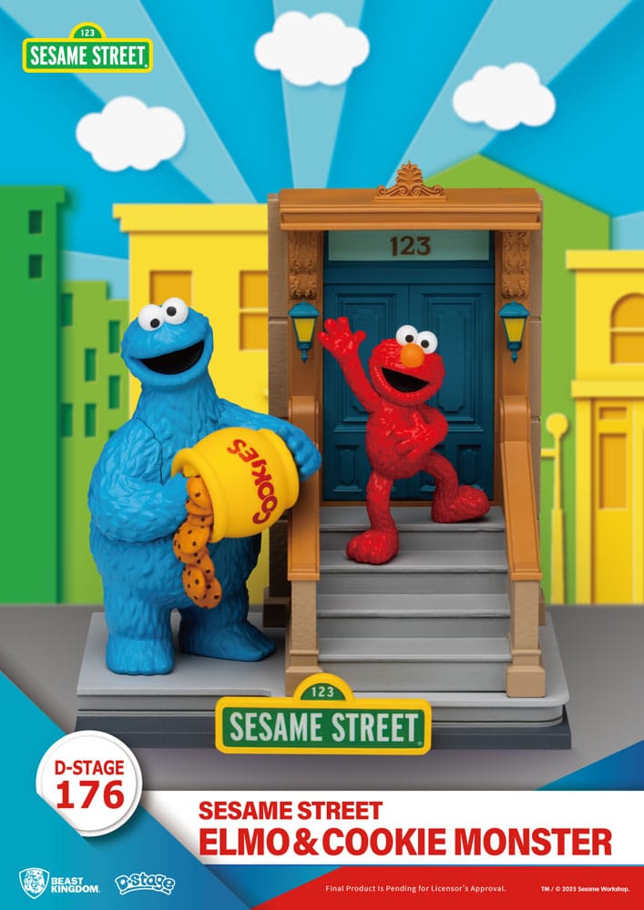 Sesamstraße D-Stage PVC Statue Elmo & Cookie Monster 11 cm Image 1