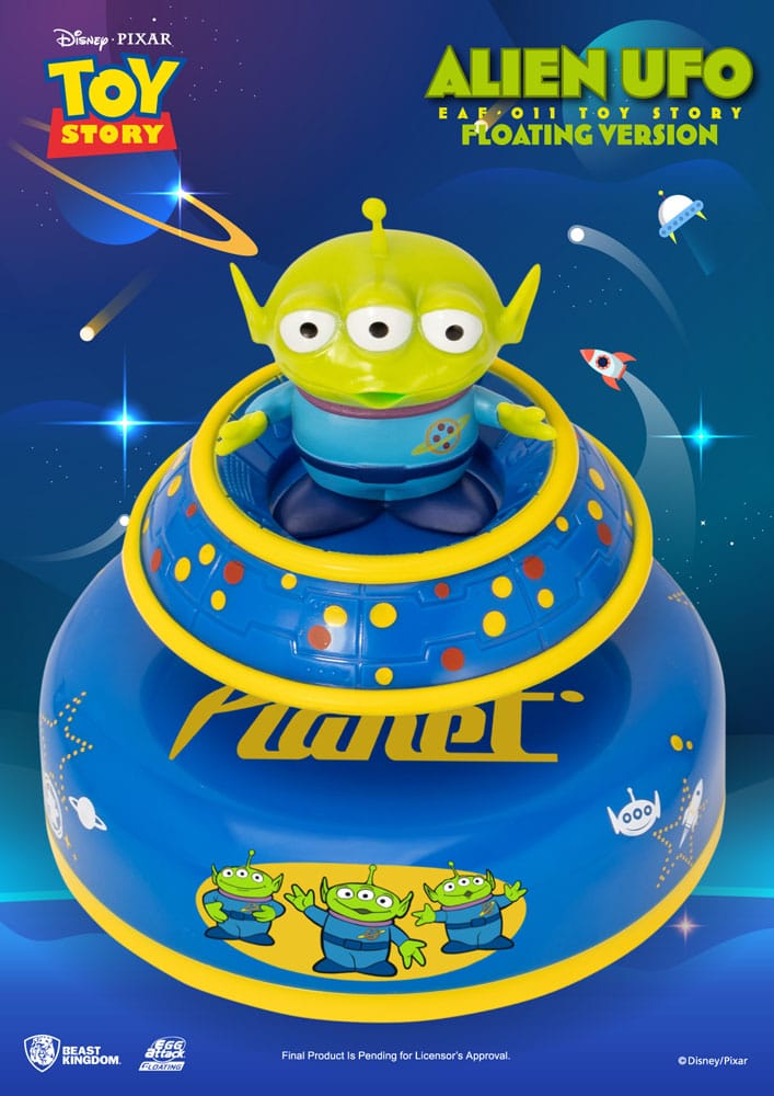 Toy Story Egg Attack Schwebe-Modell Alien UFO 6 cm Image 5