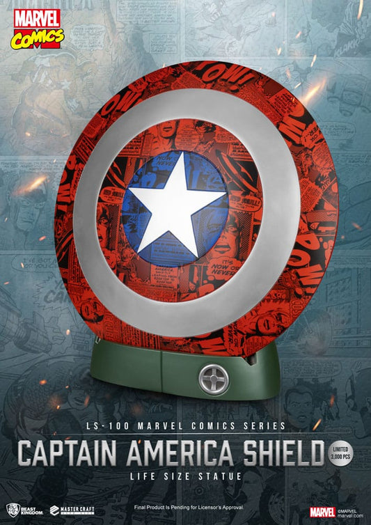 Marvel Comics PVC Captain America Schild Life Size Statue 64 cm Image 2
