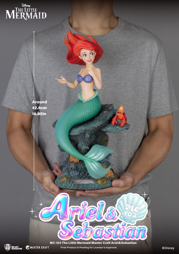 Arielle, die Meerjungfrau Master Craft Statue Arielle & Sebastian 42 cm Image 9