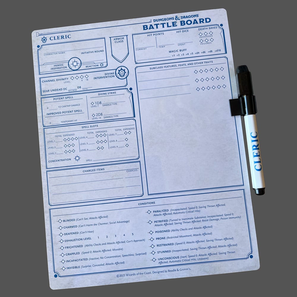 Dungeons & Dragons Battle Board Kampfbretttafel Geistlicher (Cleric) Image 2