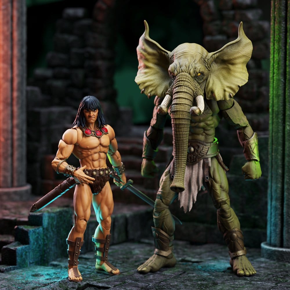 Conan der Barbar Epic H.A.C.K.S. Actionfiguren The Tower of the Elephant Set: Young Conan and Yag Kosha Image 11