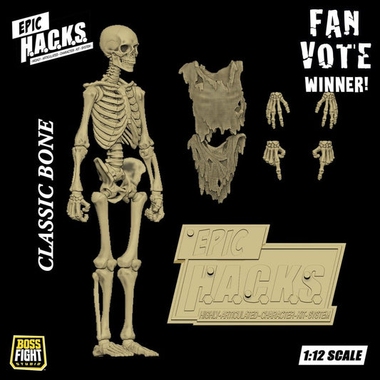 Epic H.A.C.K.S. Actionfigur 1/12 Skeleton Blank Classic Bone Image 2