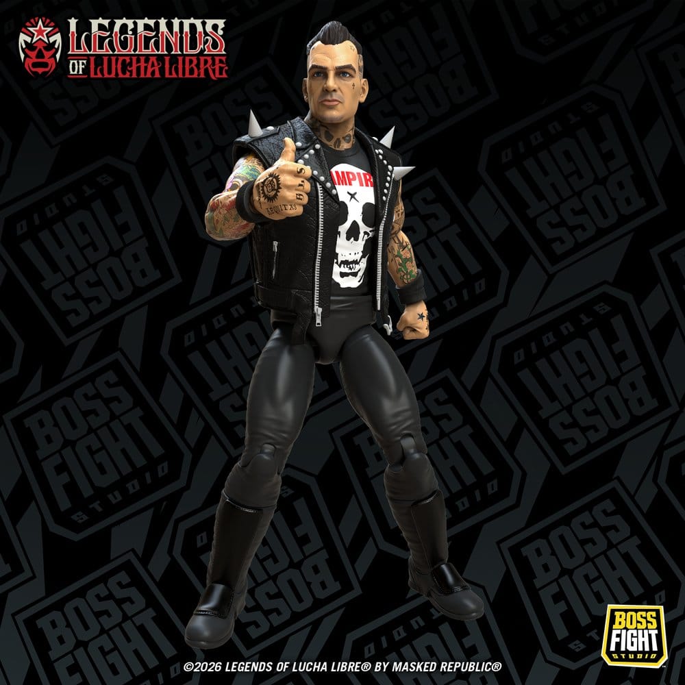 Legends of Lucha Libre Fanaticos Actionfigur Vampiro Coffin Box Resurrected 15 cm Image 11