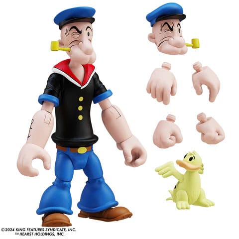 Popeye Actionfigur Wave 03 Popeye 1st Appearance Black Shirt Image 2