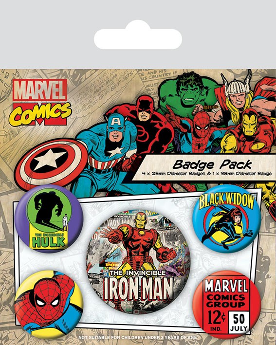 Marvel Comics Ansteck-Buttons 5er-Pack Iron Man Image