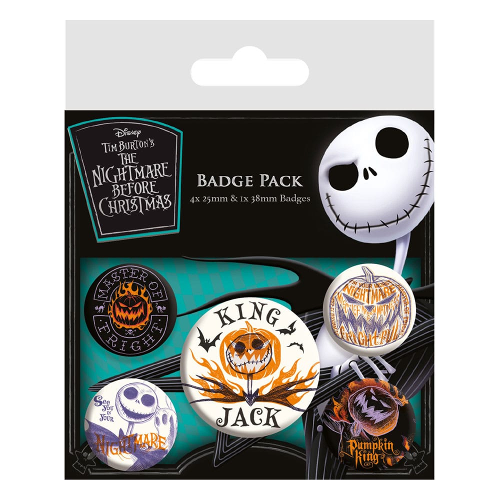 Nightmare before Christmas Ansteck-Buttons 5er-Pack Colourful Shadows Image