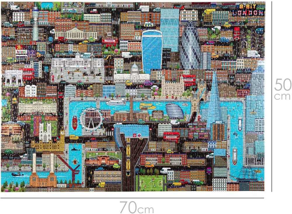 8-Bit Pixel Puzzle London Level 3 1000 Teile Image 2