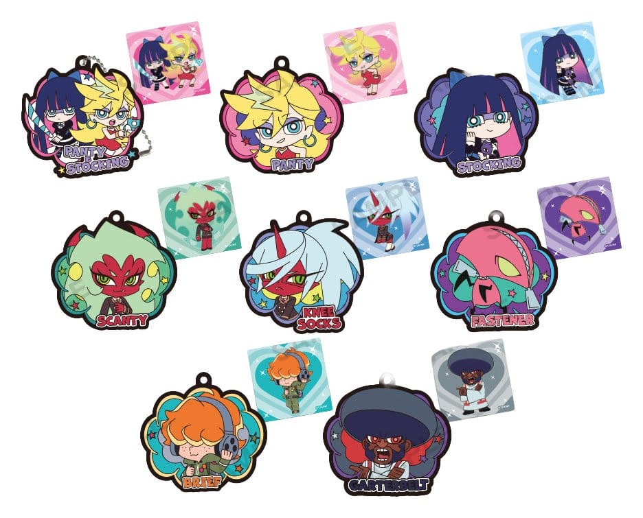 Panty & Stocking with Garterbelt Keyholder Gummi-Anhänger 5 cm Sortiment (10) Image