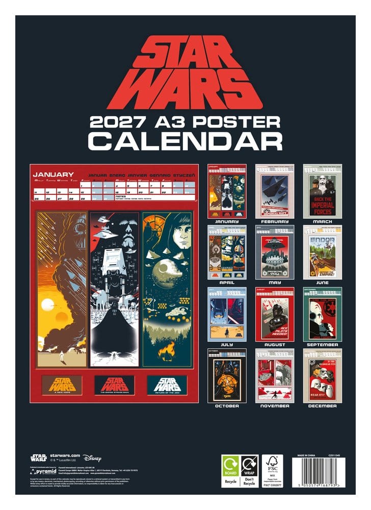 Star Wars Kalender A3 Poster 2027 Image 2