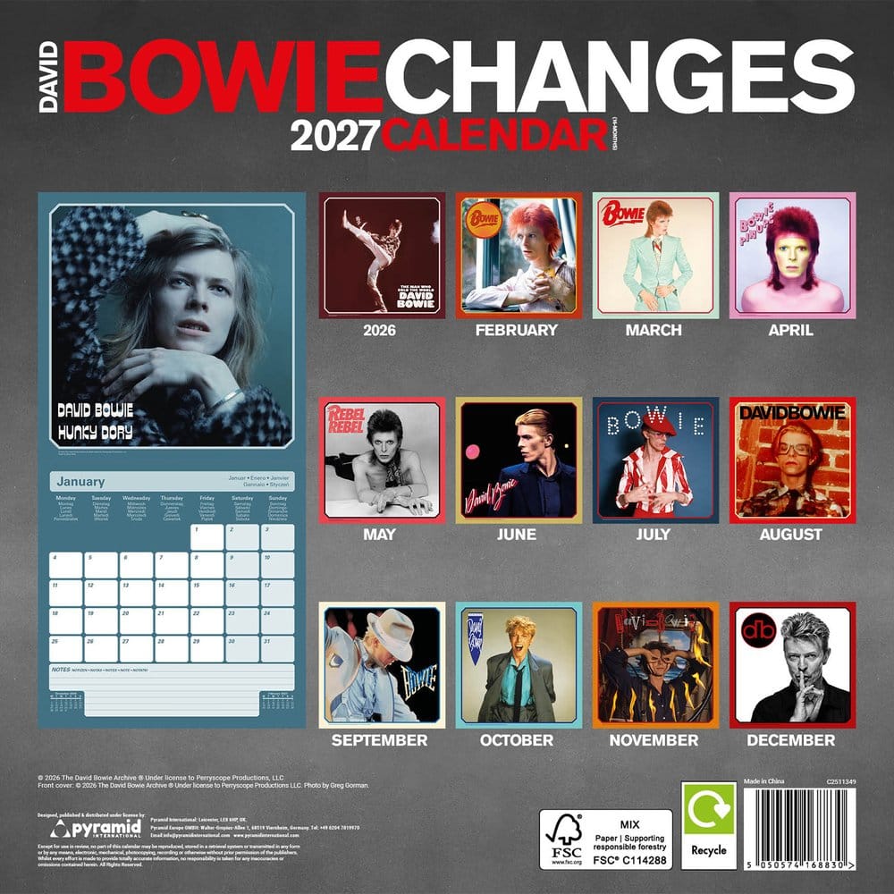 David Bowie Kalender Changes 2027 30 x 30 cm Image 2