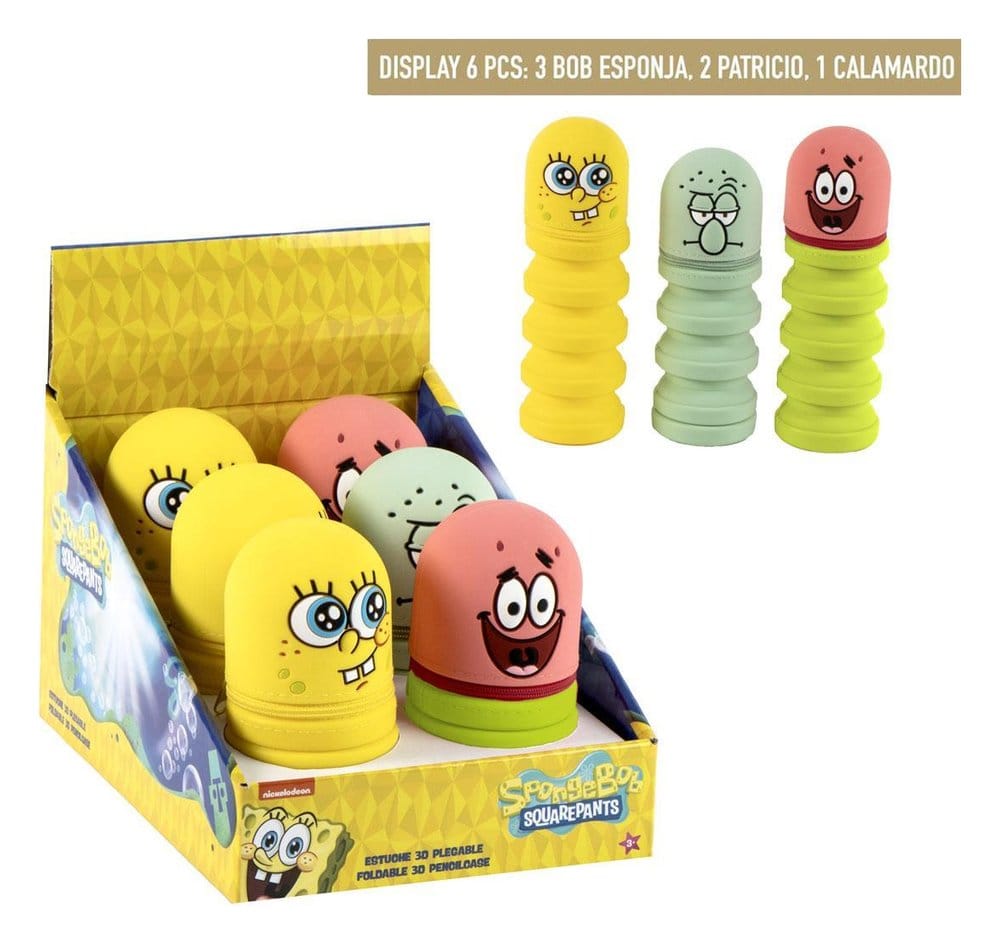 SpongeBob Schwammkopf Silikon-Federmäppchen Display (6) Image