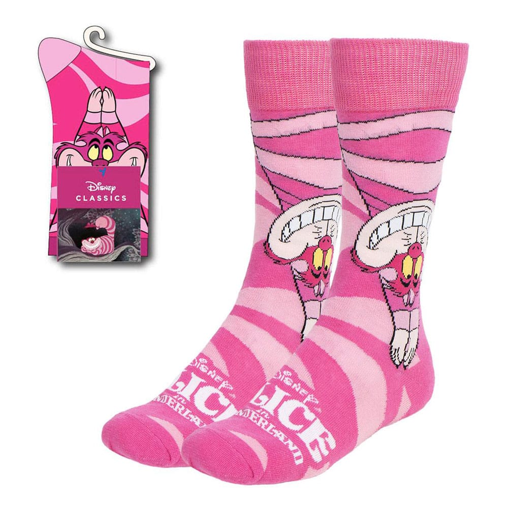 Disney Socken Alice im Wunderland Grinsekatze Upside Down 36-43 Image