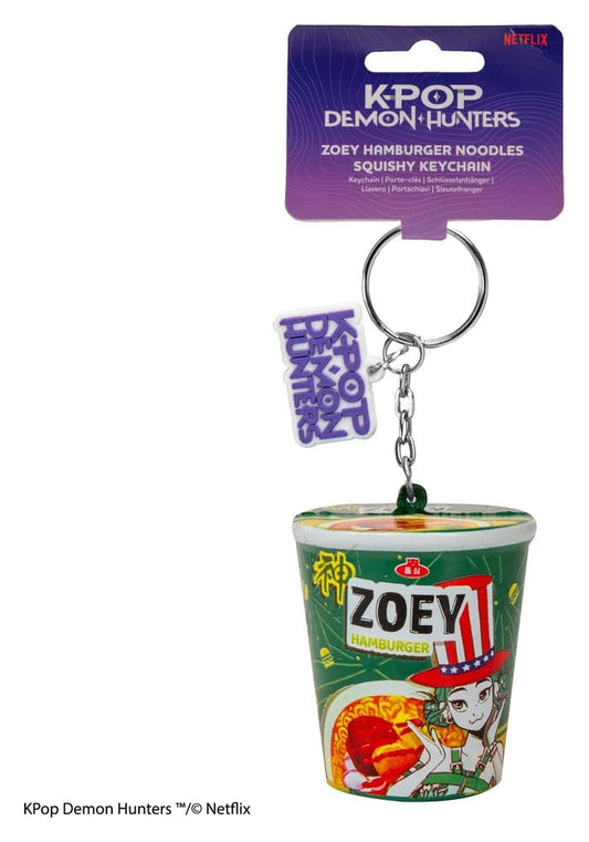 KPop Demon Hunters Squishy Schlüsselanhänger Zoey Hamburger Noodles Image 2