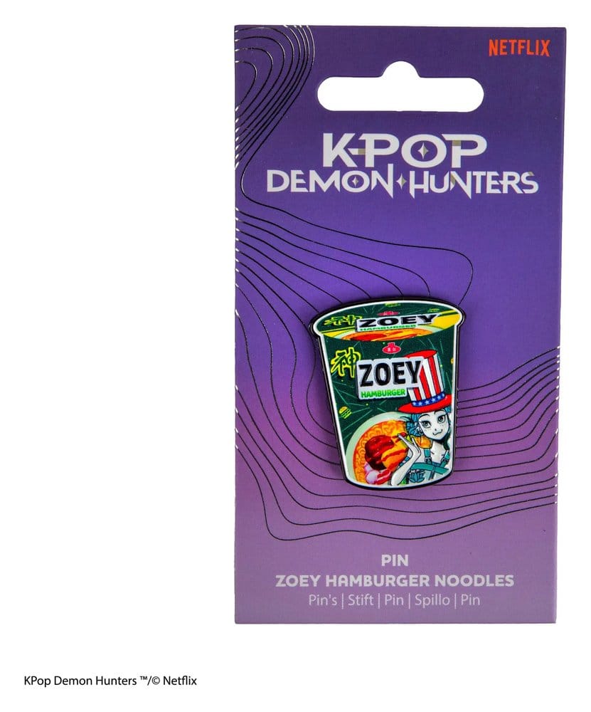 KPop Demon Hunters Pin Zoey Hamburger Noodles Image 3