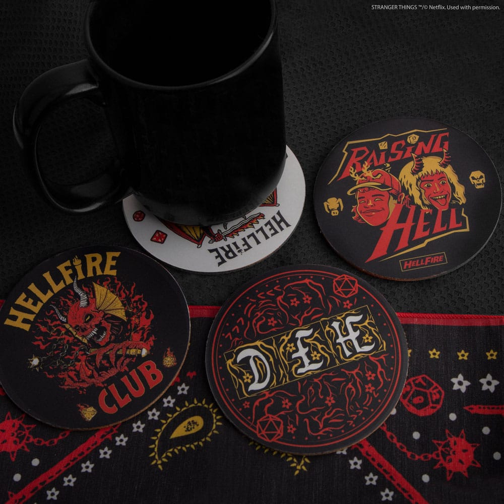 Stranger Things Untersetzer 4er-Pack Hellfire Club Image 3