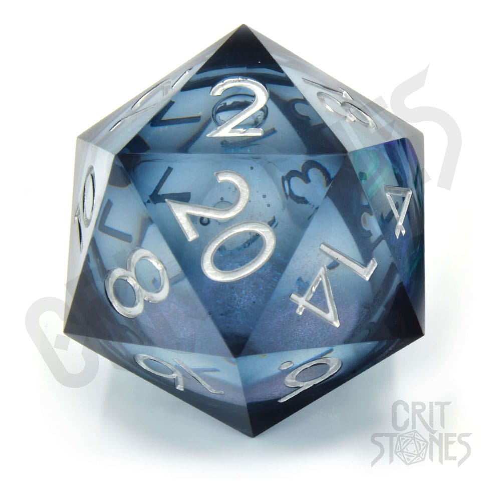 CritStones Liquid Core Würfel D20 Ocean Orb 5 cm Image