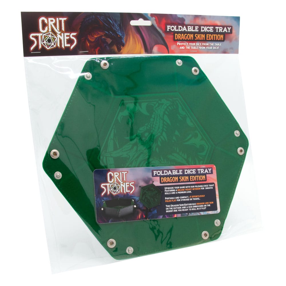 CritStones Faltbarer Würfelteller Dragon Skin Edition Green Image 2