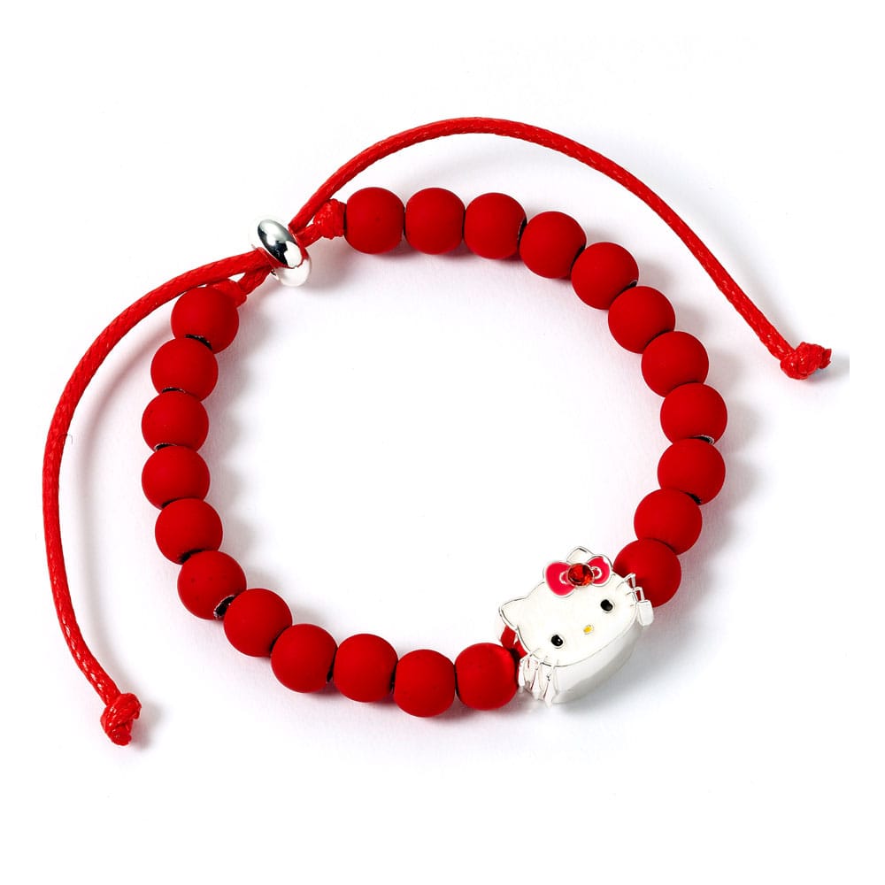 Hello Kitty Armband rote Perlen mit Hello Kitty Anhänger 21 cm Image 1
