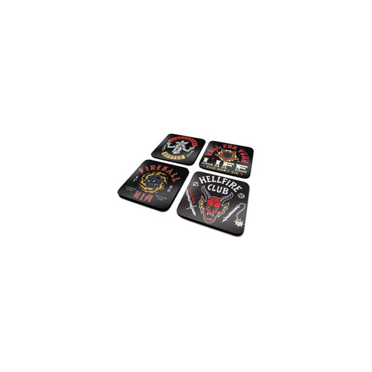 Stranger Things 4 Untersetzer 4er-Pack Hellfire Club Image