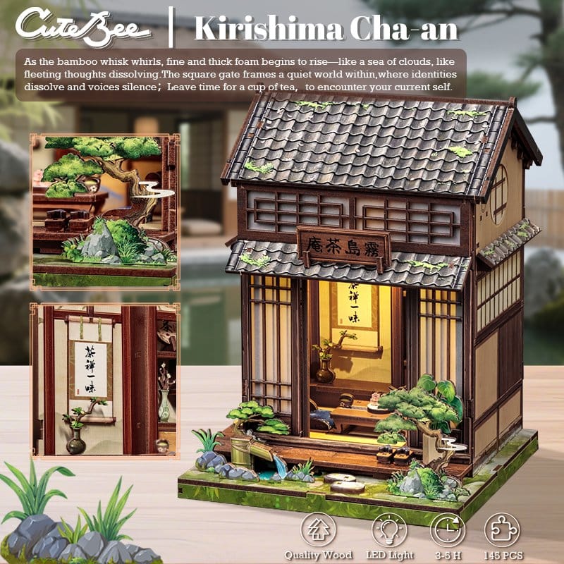 Miniature House Model Kit Kirishima Cha-an 19 x 14 cm Image 20
