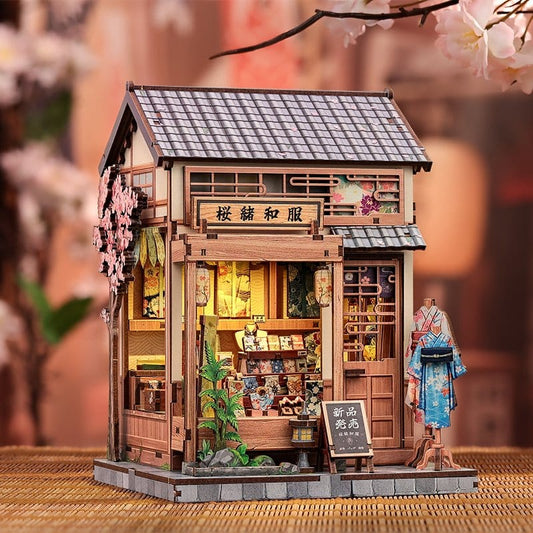 Miniature House Model Kit Sakura O Kimono Shop 19 x 14 cm Image 2