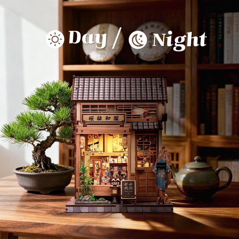 Miniature House Model Kit Sakura O Kimono Shop 19 x 14 cm Image 24