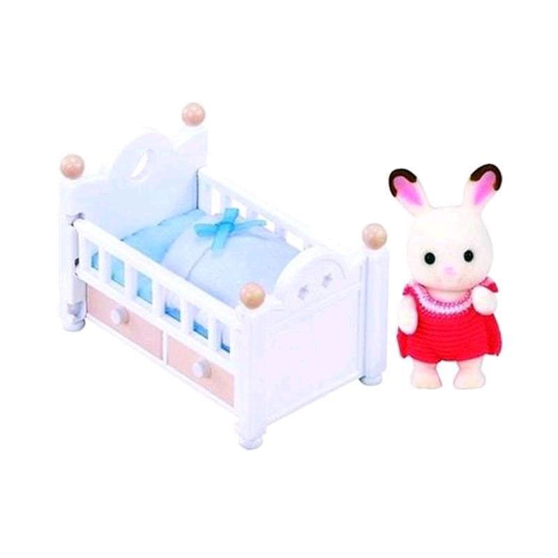 Sylvanian Families: Schokoladenhasen Baby mit Babybett Figur 5 cm Image