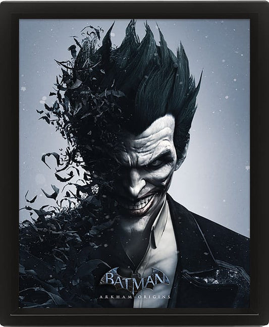 Batman Arkham Origins 3D-Effekt Poster Set im Rahmen Batman vs. Joker 26 x 20 cm (3) Image 2