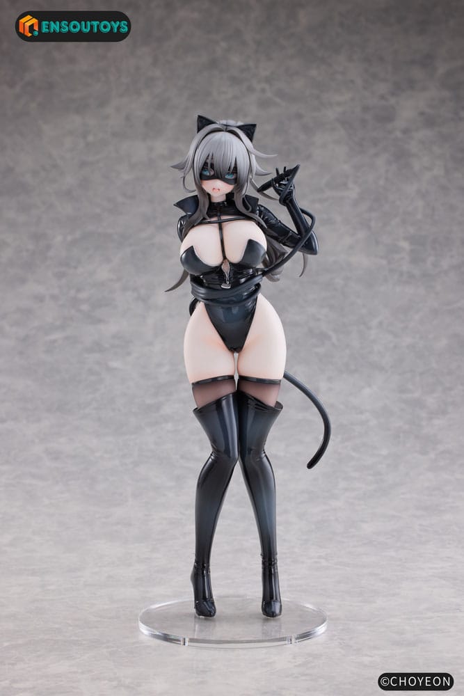 Original Character Statue 1/6 Cat Woman Happy-chan Different Color Edition 27 cm Image 23