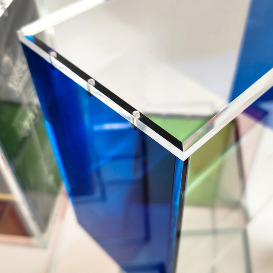 Evoretro Magnetische Acryl Display Case für ETB mit farbigen Seiten - Blau Image 2