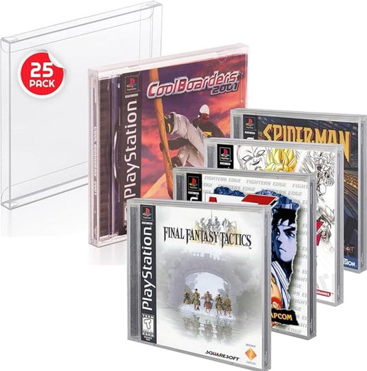PET Gehäuse 25er-Pack für Nintendo PS1/Single CD/Dreamcast (Jewel Case) Games Image 2