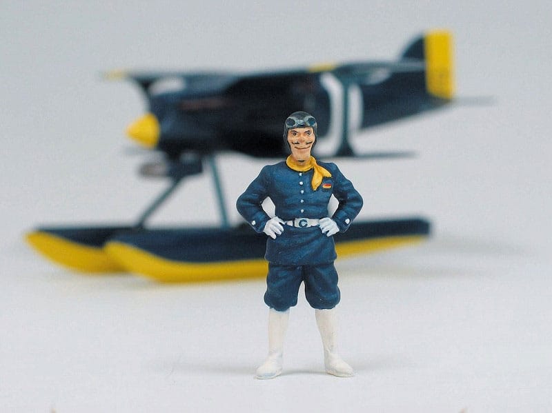Porco Rosso Model-Kit mit Figur 1/48 Curtiss R3C-0 Seaplane & Curtis Image