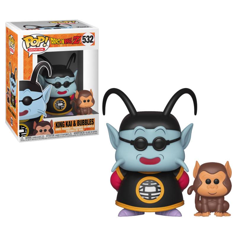 Dragon Ball Z POP! Animation Vinyl Figur King Kai & Bubbles 9 cm Image