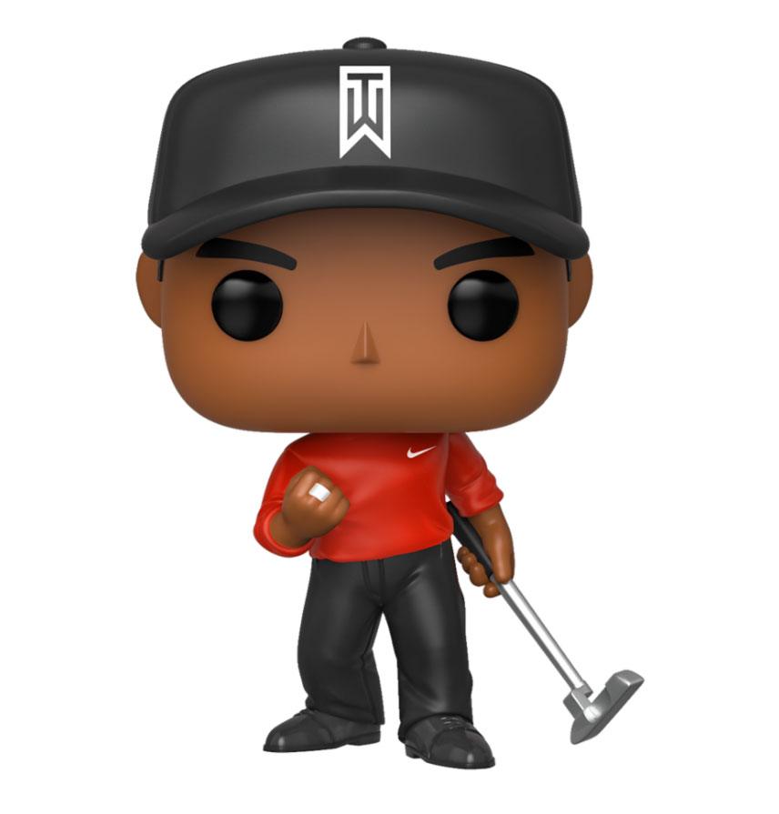 Tiger Woods POP! Golf Vinyl Figur Tiger Woods (Red Shirt) 9 cm Image