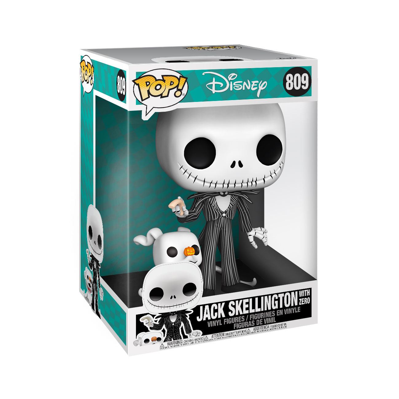 Nightmare before Christmas Super Sized POP! Disney Vinyl Figur Jack w/Zero 25 cm Image 2