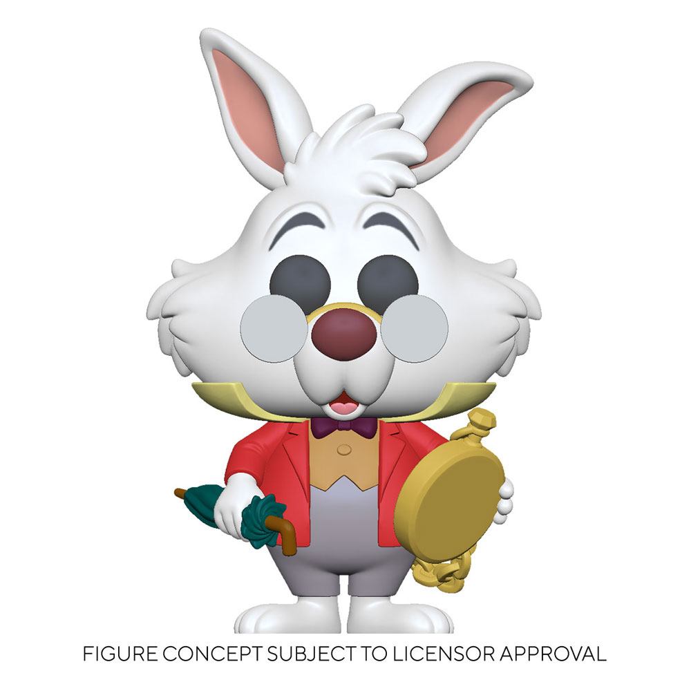 Alice im Wunderland POP! Disney Vinyl Figur White Rabbit w/Watch 9 cm Image