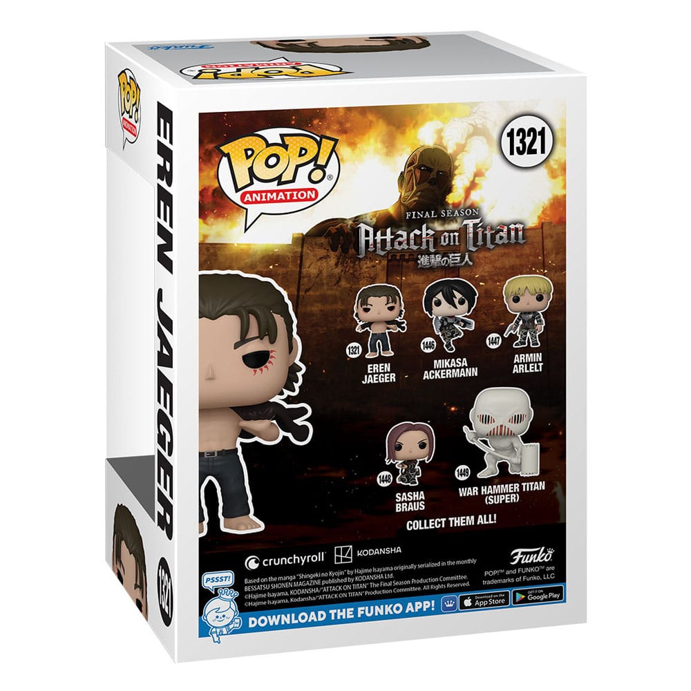 Attack on Titan POP! Animation Vinyl Figur Eren Jeager 9 cm Image 3