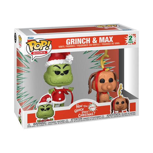 The Grinch(Anniversary) POP! Books Vinyl Figuren 2er-Pack Grinch w/ Max 2PK 9 cm Image 2