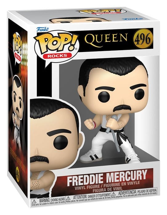 Queen POP! Rocks Vinyl Figur Freddie Mercury (white singlet) 9 cm Image 2