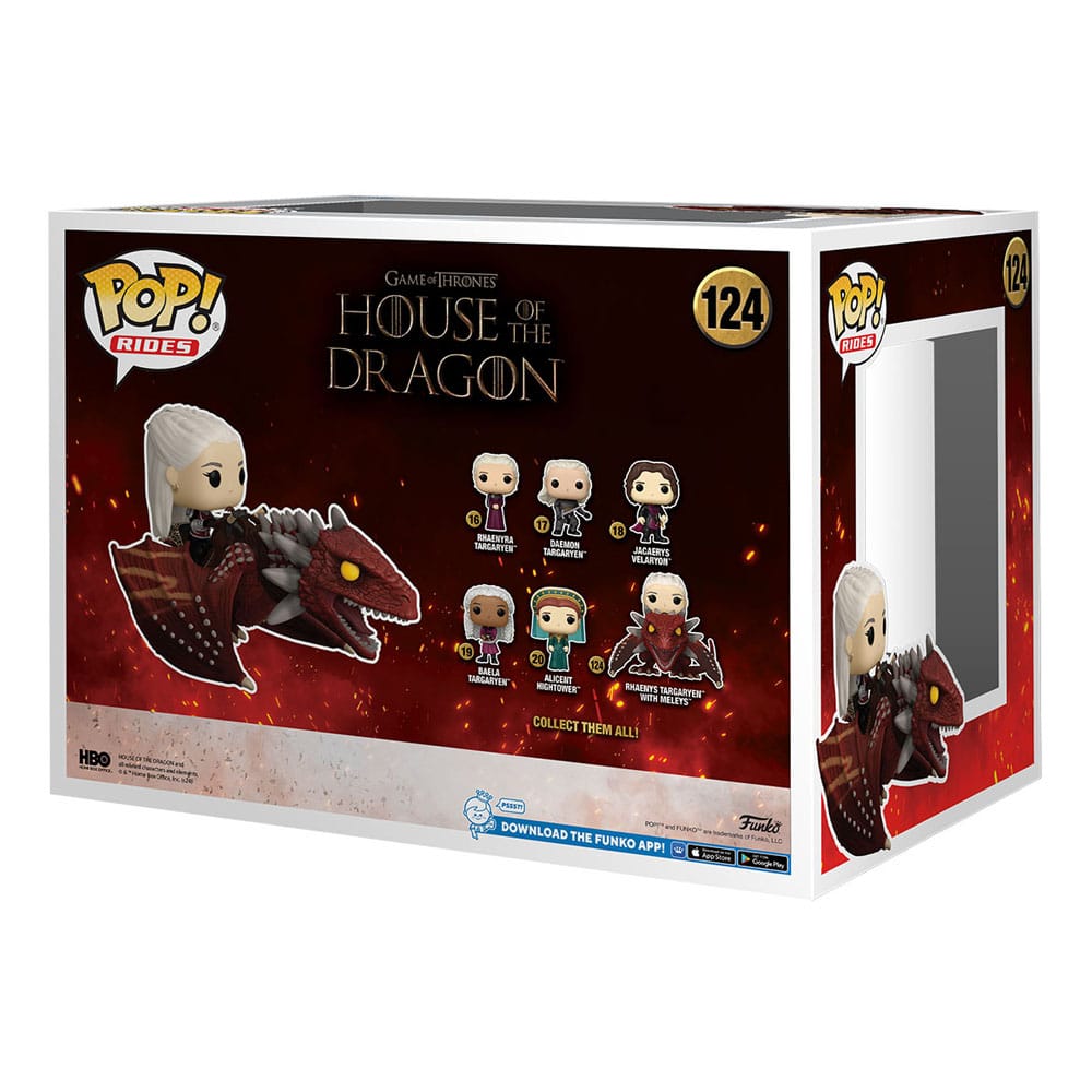 House of the Dragon POP! Rides Deluxe Vinyl Figur Rhaenys Targaryen with Meleys 9 cm Image 3